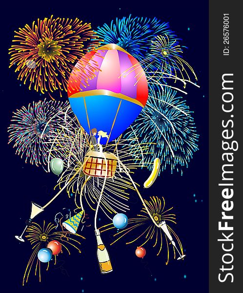 Love overcome space on New Year's balloon