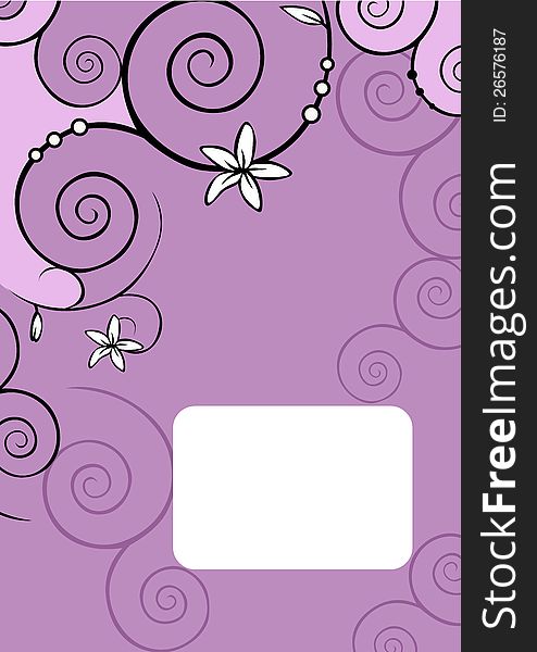 Violet workbook package with abstract flowers