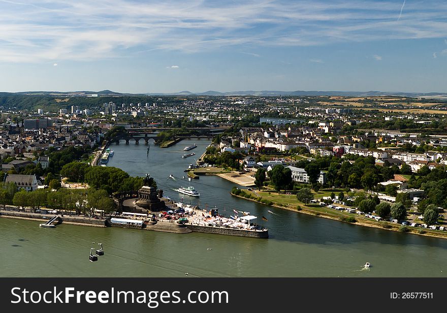 A German Corner - a place where the Mosel meets the Rhein