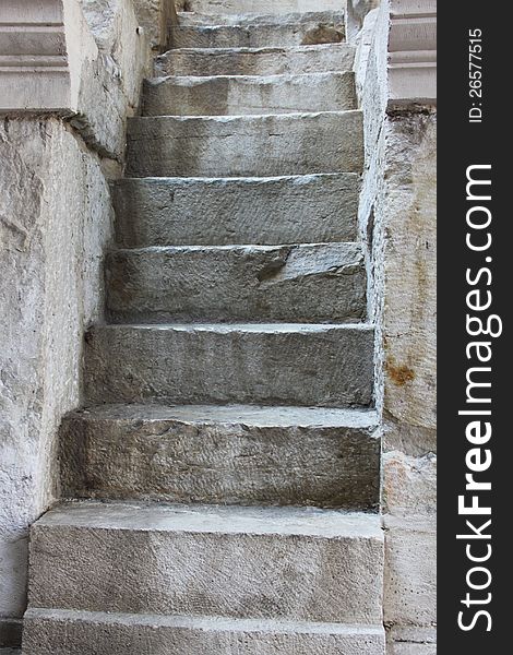 White ancient stairs in Plovdiv