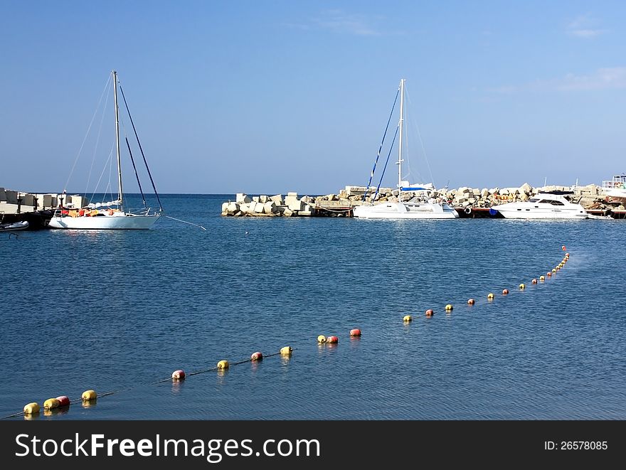 Yacht Pier In Summer