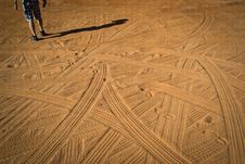 Tracks In The Dust Royalty Free Stock Photo Tracks In The Dust Royalty Free Stock Photo