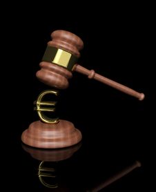 Gavel With Euro Design Royalty Free Stock Images Gavel With Euro Design Royalty Free Stock Images