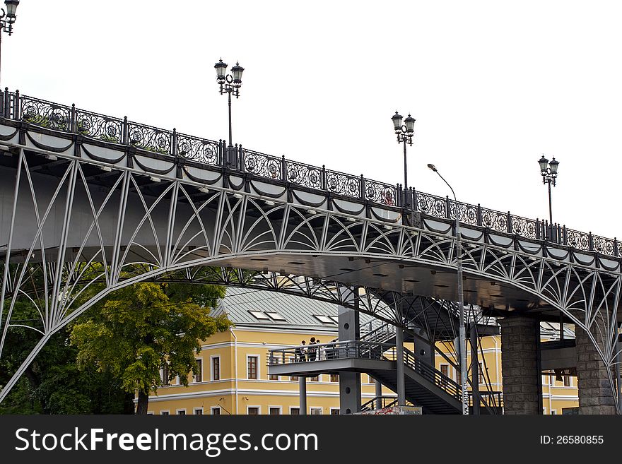 Photo of the bridge in Moscow, Russia. Photo of the bridge in Moscow, Russia