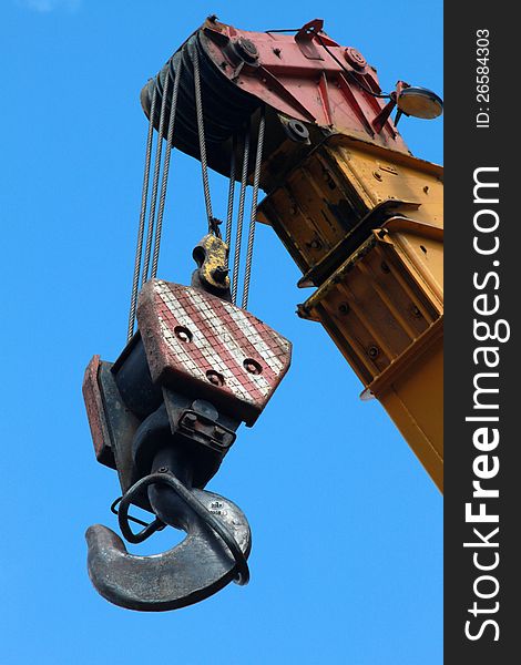 Crane Hook on a blue sky