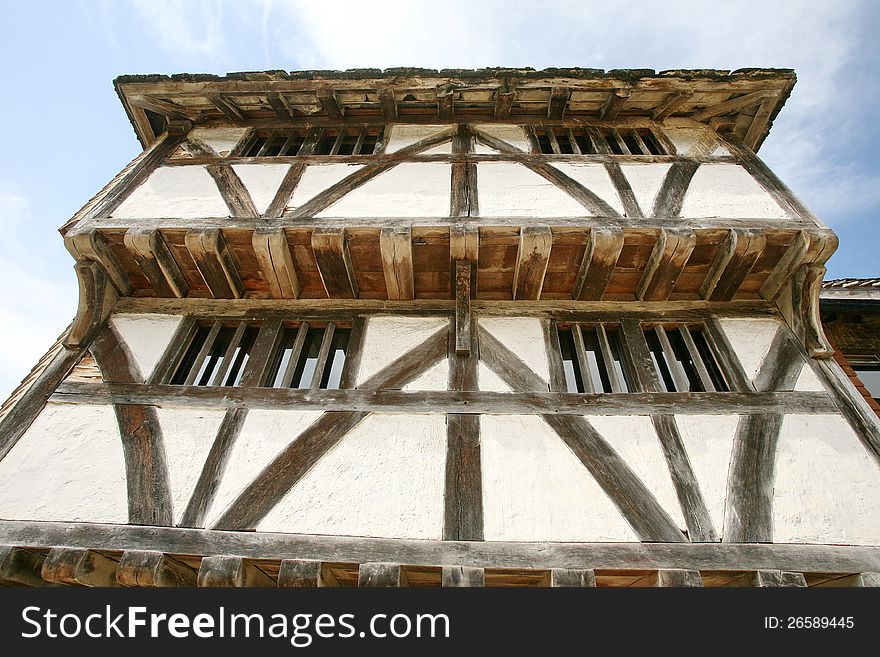 Timber frame Elizabethan style building. Timber frame Elizabethan style building