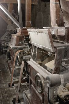 Old Machinery Of A Mill Royalty Free Stock Photo