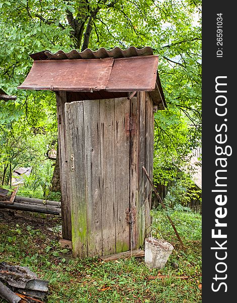 Rustic Old Wooden Toilet