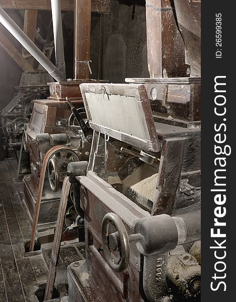 Old machinery of a mill