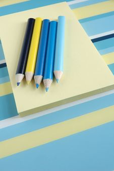 Pencils And Paper Stock Photo