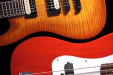 Two Guitars Side By Side Royalty Free Stock Photos Two Guitars Side By Side Royalty Free Stock Photos