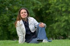 Relaxing In A Park Royalty Free Stock Photography Relaxing In A Park Royalty Free Stock Photography
