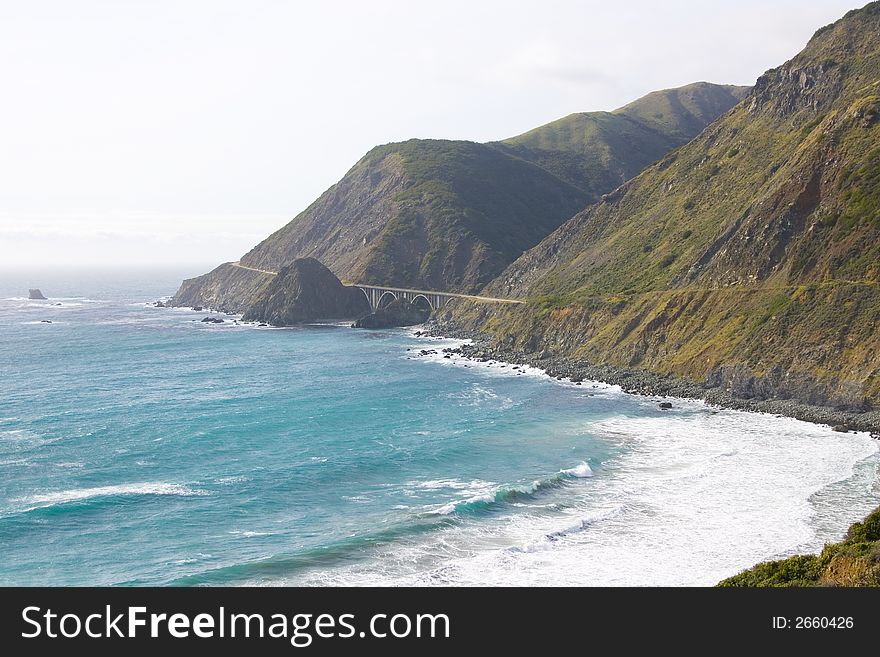 Coastline at Big Sur in California. Coastline at Big Sur in California