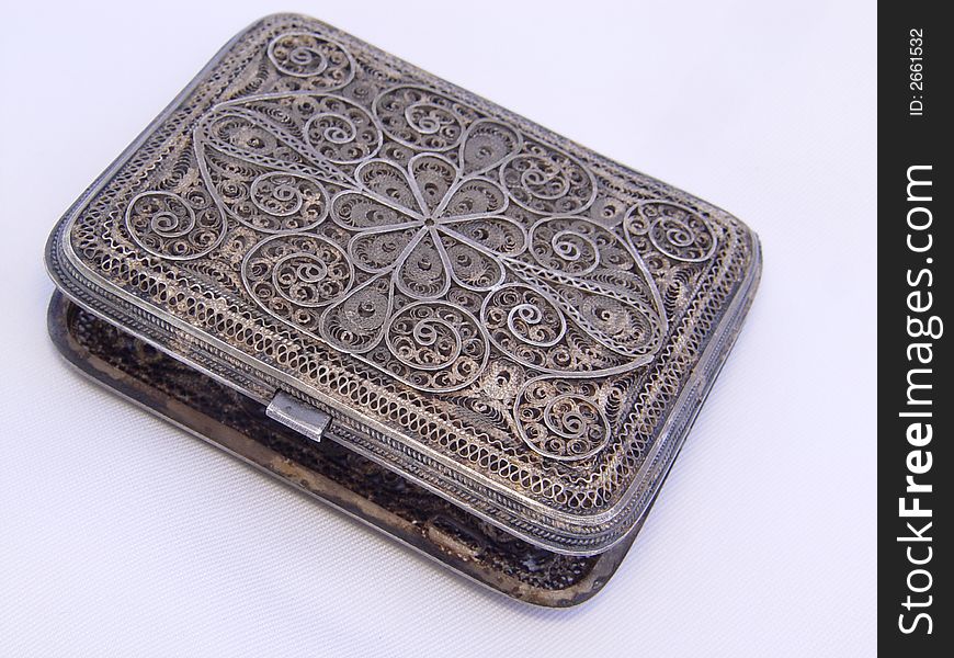 Vintage silver box for jewelery.