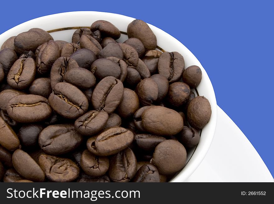 Close-up coffee beans - suitable for magazines, ads, or as a background.