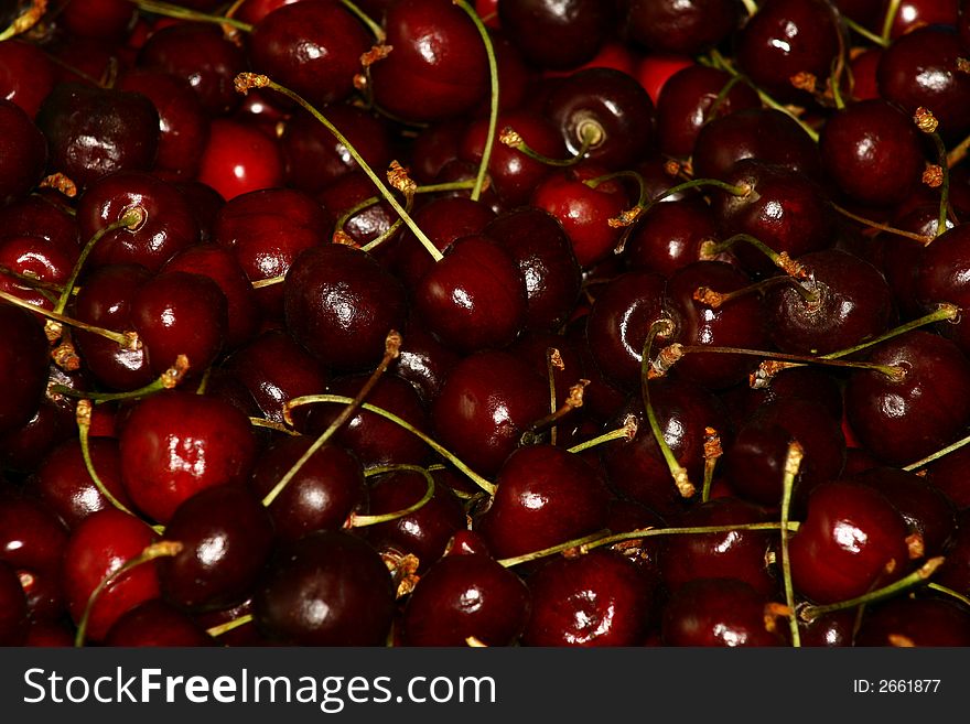 Juicy berries of the cherries