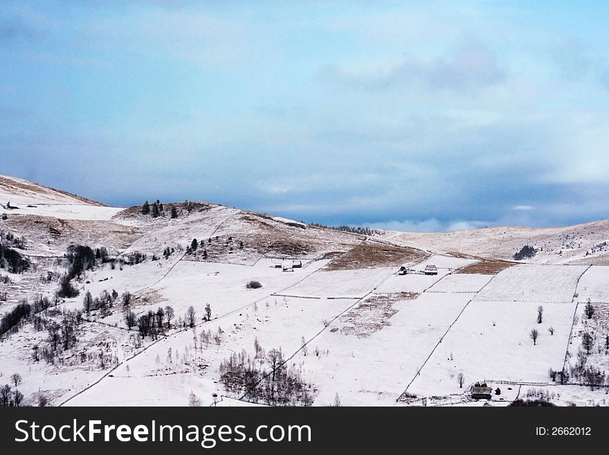 Photo of landscape in the winter. Photo of landscape in the winter
