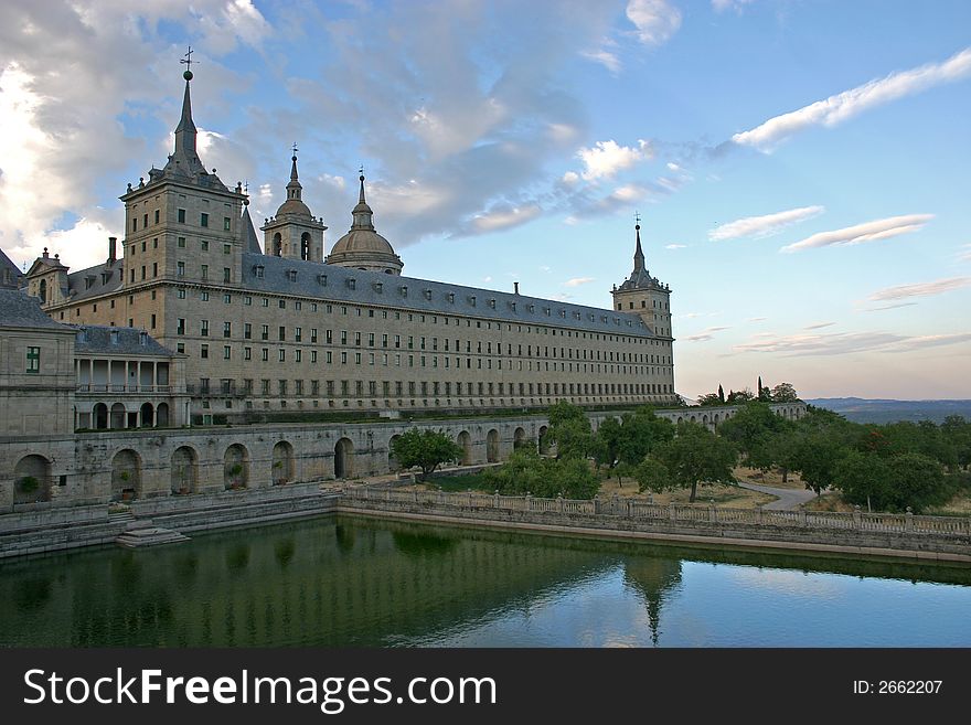 World cultural heritage - famous monastery near Madrid (Spain)at dusk considered to be the worlds biggest renaissance building. World cultural heritage - famous monastery near Madrid (Spain)at dusk considered to be the worlds biggest renaissance building