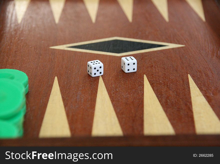 Board game backgammon double six