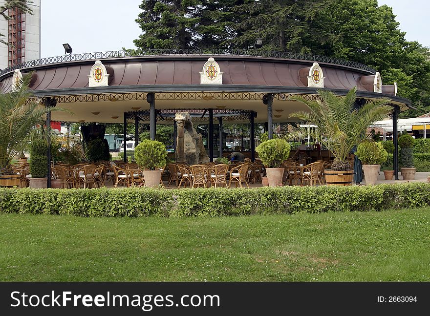 Cafe in Bulgaria on Gold sand