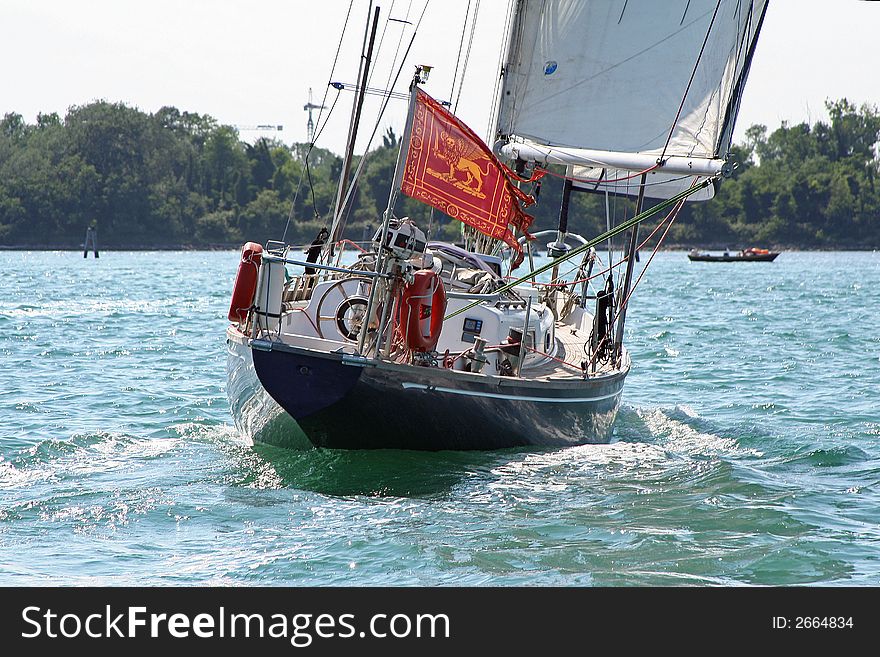 A luxury ship in the Venice Lagoon