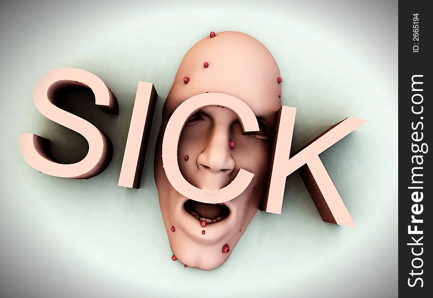 An image of a person who is sick.