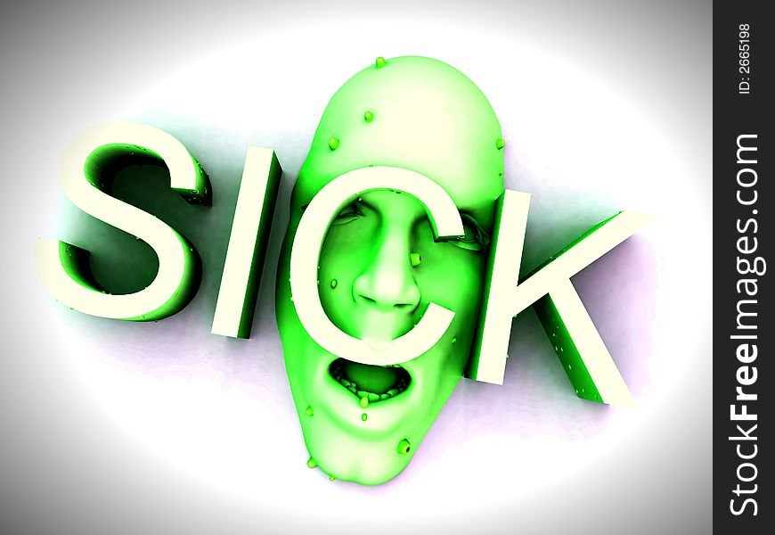 An image of a person who is sick. An image of a person who is sick.