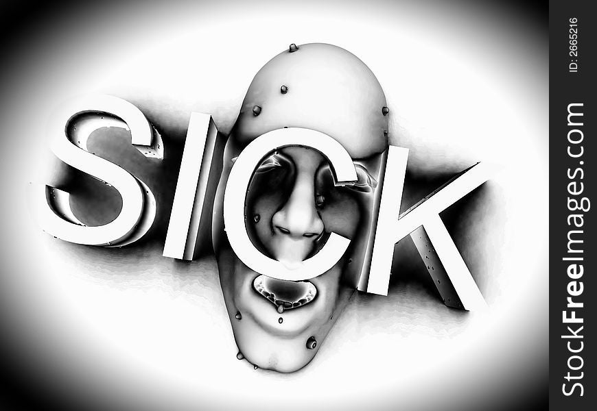 An image of a person who is sick. An image of a person who is sick.