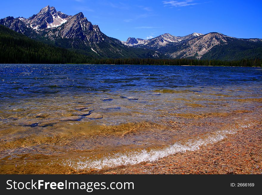 Stanley Lake with Sawtooths in background, Stanley Idaho. Stanley Lake with Sawtooths in background, Stanley Idaho
