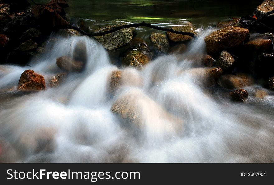 Beautiful waterfall image, location at malaysian