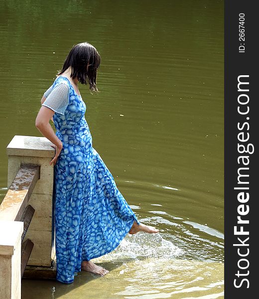 Woman Near Water