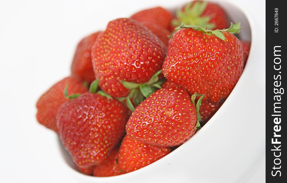 Photo of a bowl of strawberries