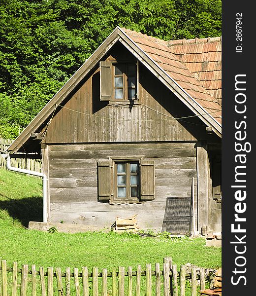 Old wooden country house in central Europe - Balkans - Croatia