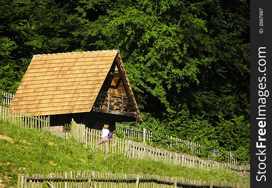 Old wooden country house in central Europe - Balkans - Croatia