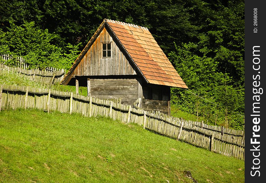 Old wooden country house in central Europe - Balkans - Croatia