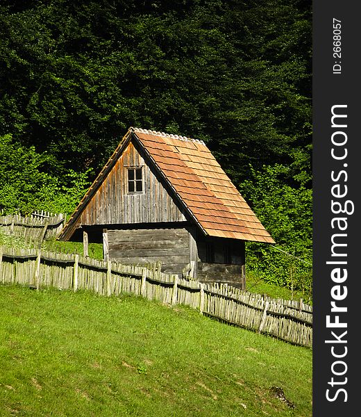 Old wooden country house in central Europe - Balkans - Croatia