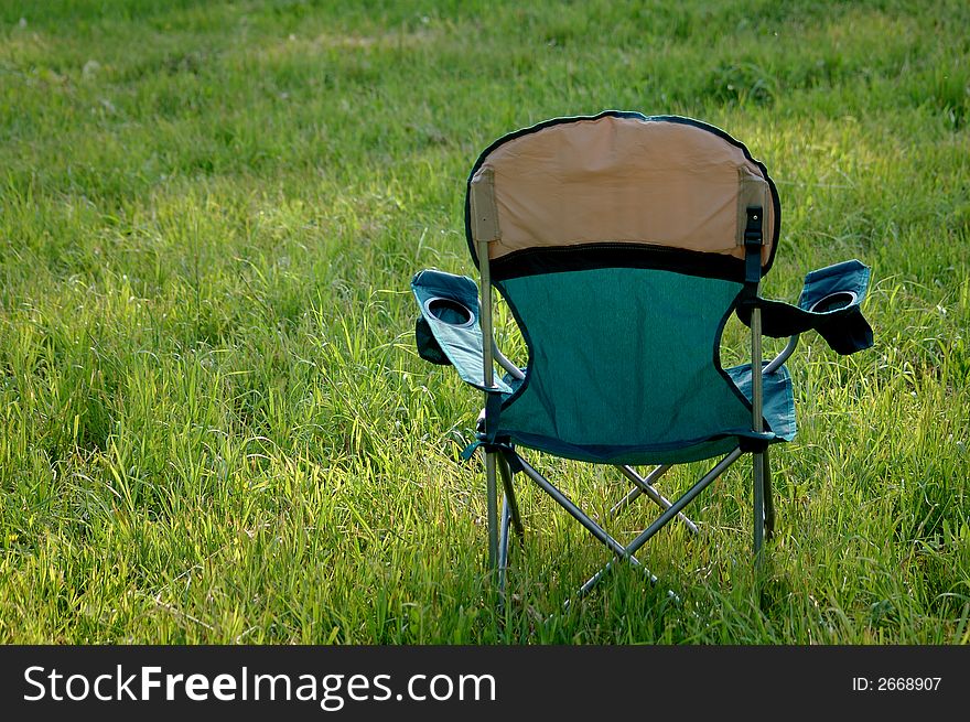 One chair in the grassland