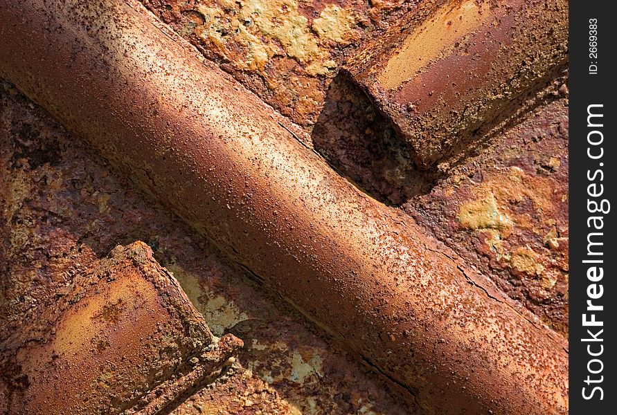 Detailed close-up of colorful rusty sheet of old metal. Detailed close-up of colorful rusty sheet of old metal