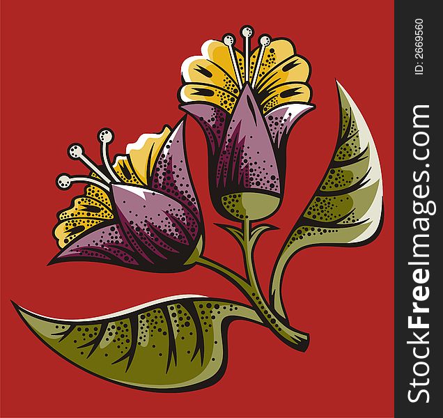 Vector illustration of exotic flowers. Vector illustration of exotic flowers.