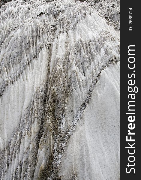 Eroded Salt stone on a mountain in Transylvania