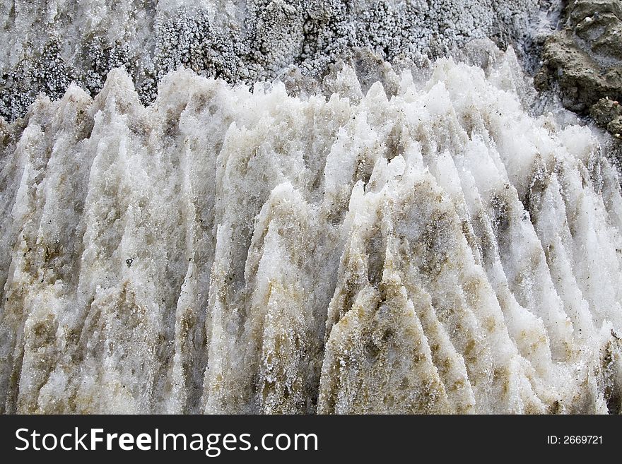 Eroded Salt stone on a mountain in Transylvania