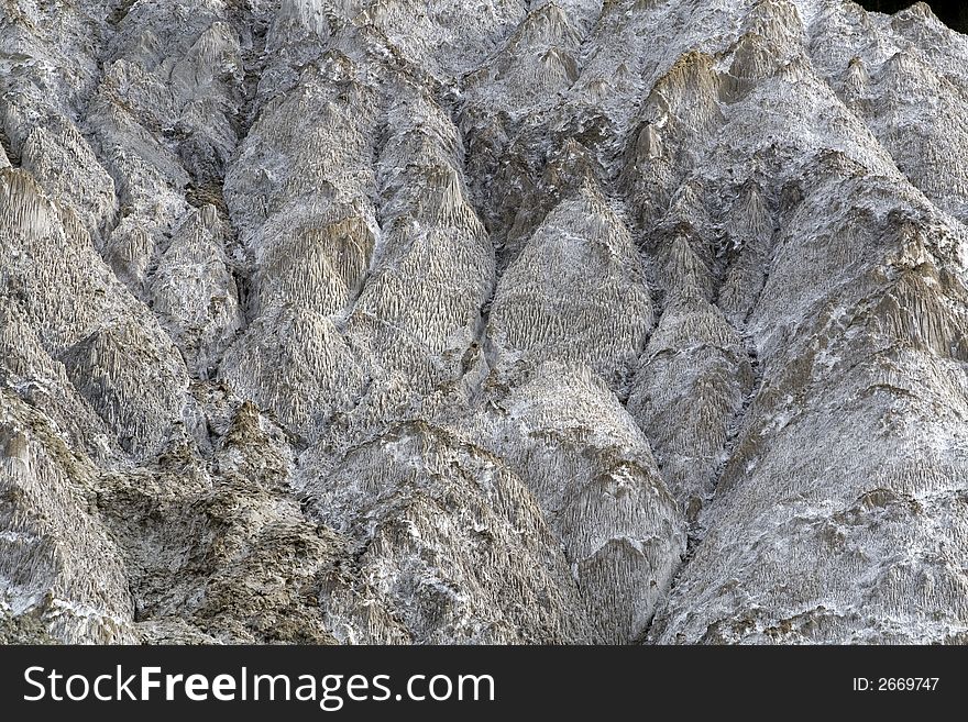 Eroded Salt stones on a mountain in Transylvania