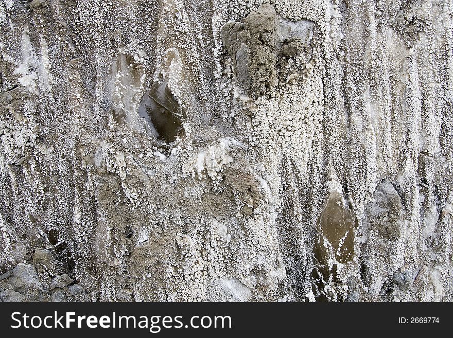 Eroded Salt stone on a mountain in Transylvania