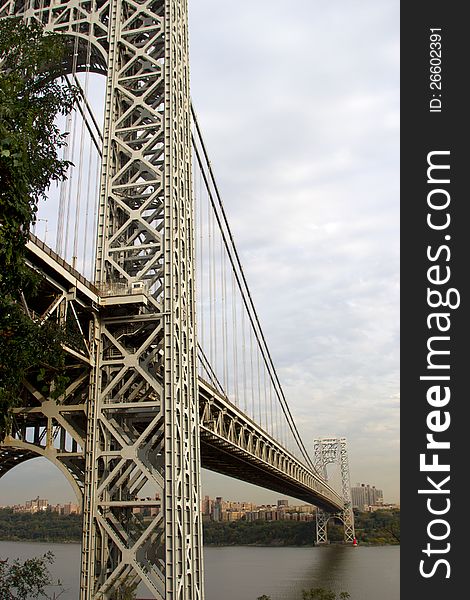 George Washington Bridge as seen from Fort Lee, New Jersey. George Washington Bridge as seen from Fort Lee, New Jersey