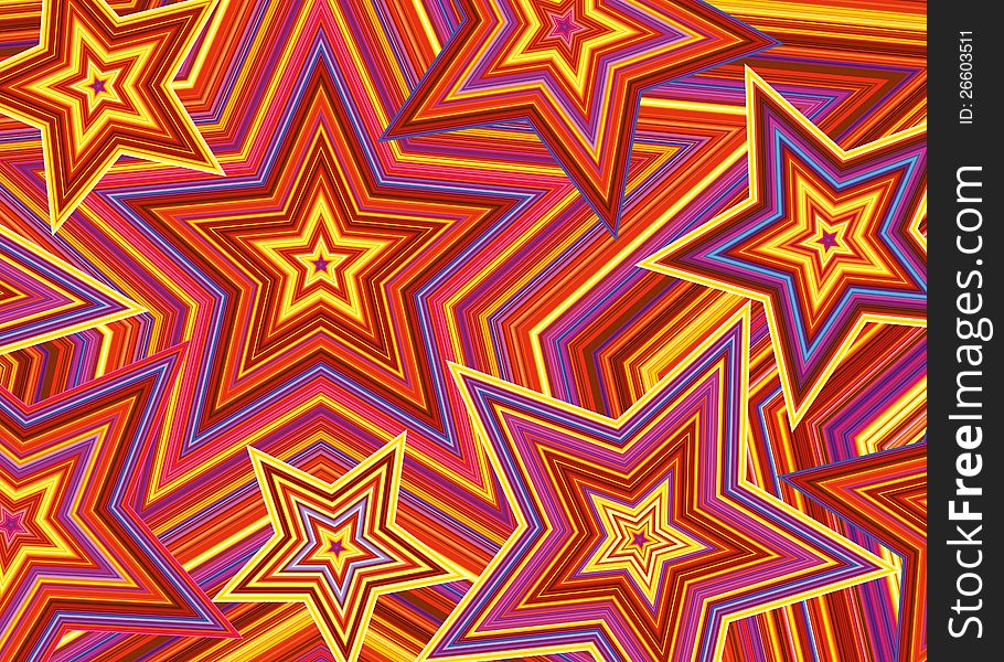 Colorful background with shiny stars