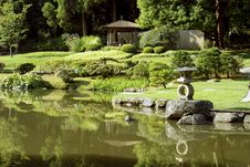 Picturesque Japanese Garden With Pond Stock Images Picturesque Japanese Garden With Pond Stock Images