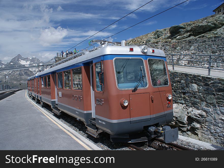 Railway Train In Gornergrat - Switzerland