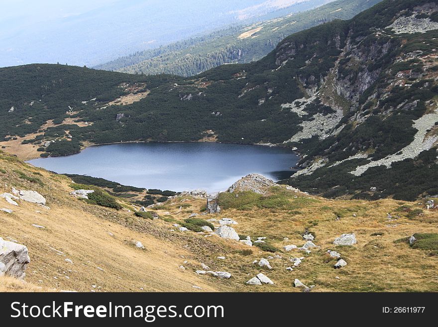 Landscape with beautiful mountain's lake in Rila Bulgaria. Landscape with beautiful mountain's lake in Rila Bulgaria
