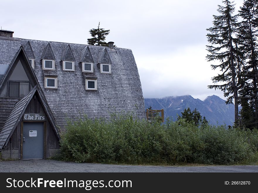 A church is on top of the high mountain. A church is on top of the high mountain.