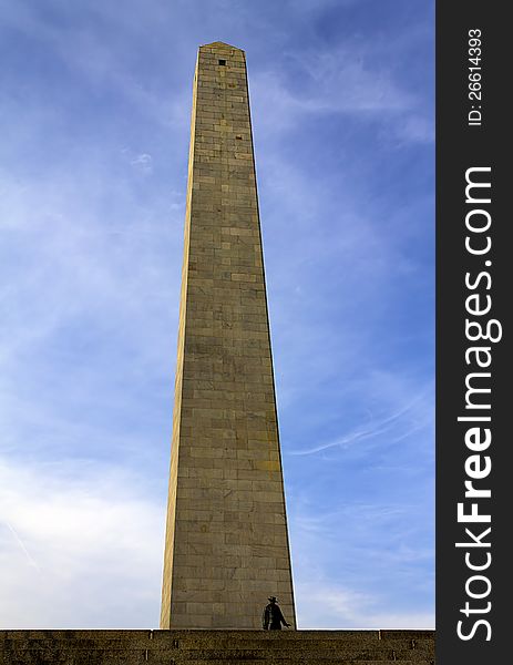 The Charlestown Bunker Hill monument in Boston